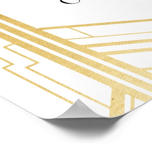 Affiche de bienvenue Gatsby Art déco orée Affiche (Coin)