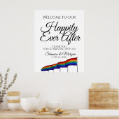 Affiche de bienvenue gay pride Rainbow Mariage (Cuisine)