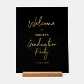 Affiche de bienvenue Gold & Black Modern Graduatio (Recto)