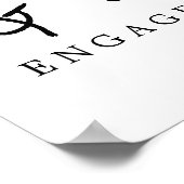 Affiche de bienvenue Gold Foil Heart Engagement Pa (Coin)