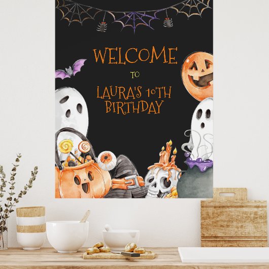 Affiche de bienvenue Halloween (Cuisine)