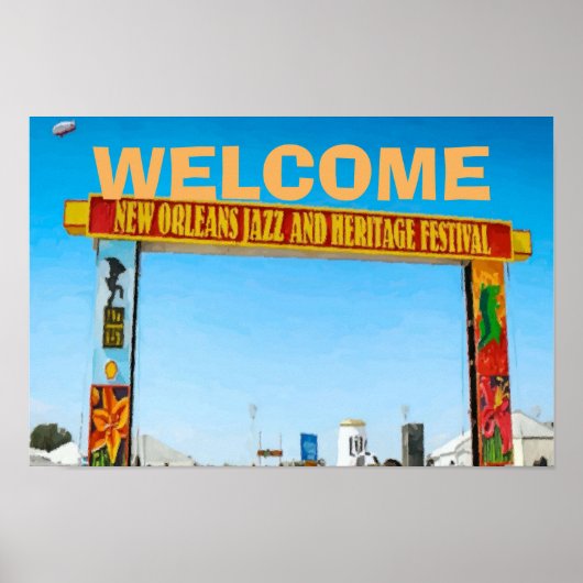 Affiche de bienvenue, Jazz Music, (Devant)