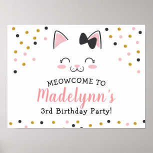 Affiche de bienvenue Kitty Cat