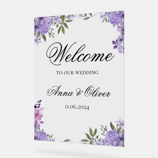 Affiche de bienvenue mariage (Angle)