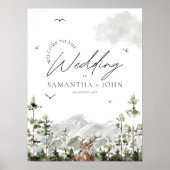 Affiche de bienvenue Mariage à feuillage persistan (Devant)