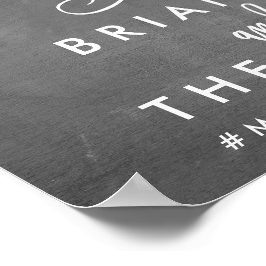 Affiche de bienvenue Mariage à main chic (Coin)