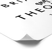 Affiche de bienvenue Mariage à main chic (Coin)