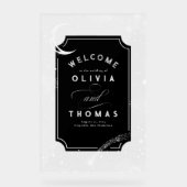 Affiche de bienvenue Mariage acrylique céleste Sta (Recto)