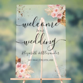 Affiche de bienvenue Mariage acrylique gelée | Boh (Neutre)