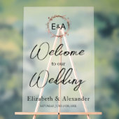 Affiche de bienvenue Mariage acrylique gelée | Mon (Neutre)