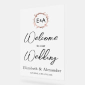 Affiche de bienvenue Mariage acrylique gelée | Mon (Angle)