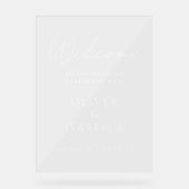 Affiche de bienvenue Mariage acrylique minimaliste (Recto)