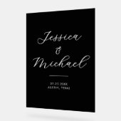 Affiche de bienvenue Mariage acrylique simple et m (Angle)