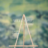 Affiche de bienvenue Mariage acrylique vintage (Neutre)