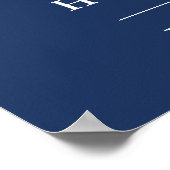 Affiche de bienvenue Mariage Ancre bleu marine (Coin)