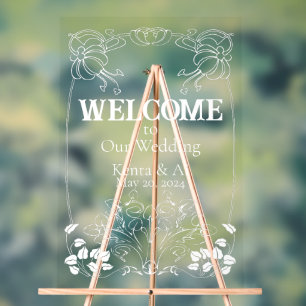 Affiche de bienvenue Mariage Art nouveau