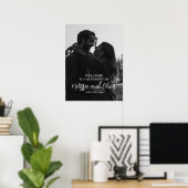 affiche de bienvenue mariage avec photo (Bureau à domicile)