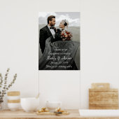 affiche de bienvenue mariage avec photo (Cuisine)