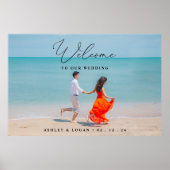 Affiche de bienvenue mariage Avec Photo, Photo Mar (Devant)