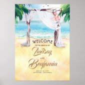 Affiche de bienvenue Mariage Beach Arbor (Devant)