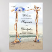 Affiche de bienvenue Mariage Beach Arbor (Devant)