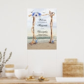 Affiche de bienvenue Mariage Beach Arbor (Cuisine)