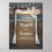 Affiche de bienvenue Mariage Beach Arbor (Devant)