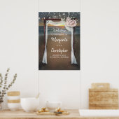 Affiche de bienvenue Mariage Beach Arbor (Cuisine)