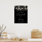 Affiche de bienvenue Mariage Black And White (Cuisine)