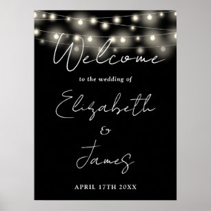 Affiche de bienvenue Mariage Black And White