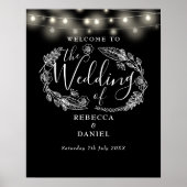 Affiche de bienvenue Mariage Black And White (Devant)