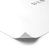 Affiche de bienvenue Mariage Black Dainty Script (Coin)