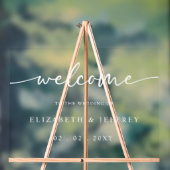 Affiche de bienvenue Mariage blanc de script moder (Neutre)