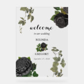 Affiche de bienvenue Mariage blanche Rose gothique (Recto)