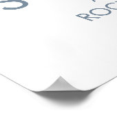 Affiche de bienvenue Mariage bleu et rose pâle (Coin)