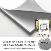 Affiche de bienvenue Mariage bleue, bordeaux, viol