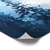 Affiche de bienvenue Mariage Blue Watercolor Mount (Coin)