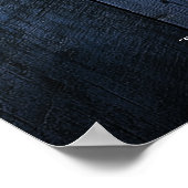 Affiche de bienvenue Mariage Blue Wood String (Coin)