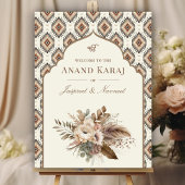 Affiche de bienvenue Mariage Boho Ivory Anand Kara