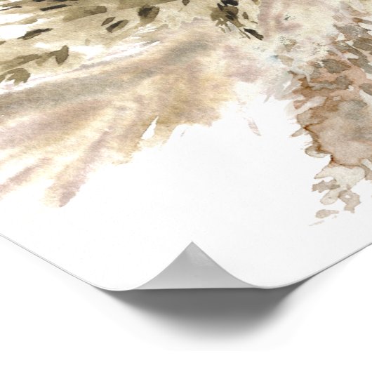 Affiche de bienvenue Mariage Boho Pampas Grass (Coin)