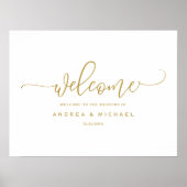 Affiche de bienvenue mariage - Bounce Calligraphy  (Devant)