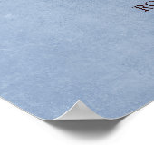 Affiche de bienvenue Mariage Burgundy et Dusty Blu (Coin)