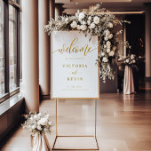 Affiche de bienvenue Mariage Calligraphy Gold