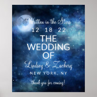 Affiche de bienvenue Mariage céleste de la Pleine