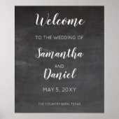 Affiche de bienvenue Mariage Chalkboard (Devant)
