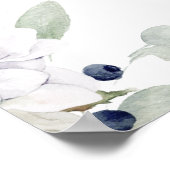 Affiche de bienvenue Mariage chic Bleu Bleu Bleu F (Coin)