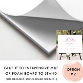 Affiche de bienvenue Mariage chic Monogram rose et