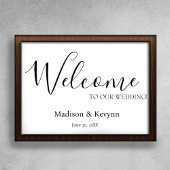 Affiche de bienvenue Mariage Couples Names