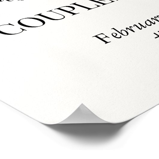 Affiche de bienvenue Mariage Dahlia & Couples Rose (Coin)