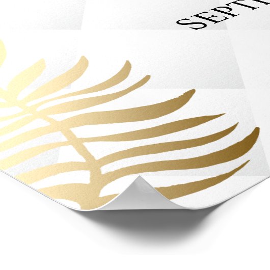 Affiche de bienvenue Mariage d'ananas Tropical Gol (Coin)